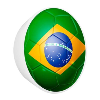Arandela de Parede Bandeira do Brasil Tpc com Iluminação Indireta e Cabo de Força 1,8M Verde