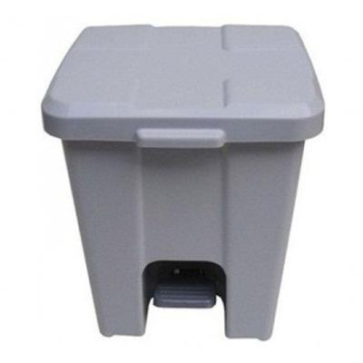 Cesto de Lixo Cesto Quadrado com Pedal 25L Polipropileno Branco Higipack