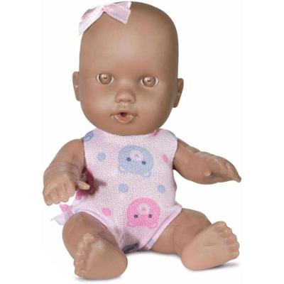 Boneca Bebê Meu Beijinho Baby Negra com Chupeta e Mamadeira Sid Nyl