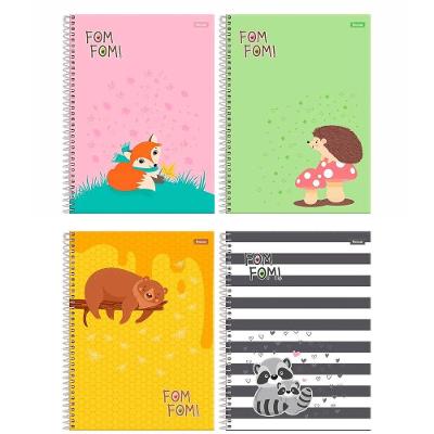 Caderno Espiral Capa Dura Foroni Fom Fom 160 Folhas Pautadas 10 Matérias FORMATO 200X275MM