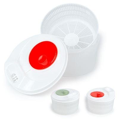 Centrífuga de Salada Manual Centrífuga 4 Litros Seca Salada em Plástico com Cesto Removível