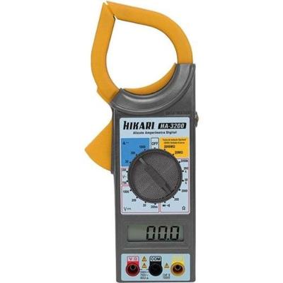 Alicate Amperímetro Digital HA-3200 com Teste de Diodo e Continuidade Preto Hikari