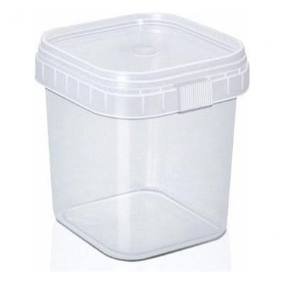 Pote para Bolo no Pote Quadrado 220ml com Tampa Lacre Transparente Kit 100 Unidades Higipack