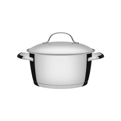 Caçarola Allegra Funda em Aço Inox Inox 24CM Capacidade 5,7L para Preparo de Alimentos
