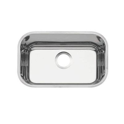 Cuba de Embutir Lavínia 47 BL Retangular em Aço Inox Acabamento Brilhante Inox 47x30CM