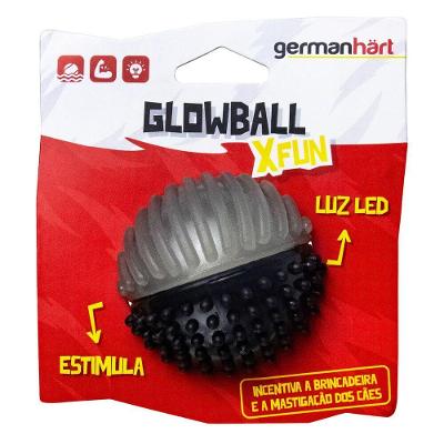 Brinquedo para Pet Germanhart Glowball para Cães Transparente 6,5CM 1 Unidade