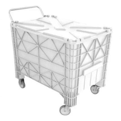 Carrinho de Limpeza Carro 370 l Limpeza Branca para Coleta de Lixo Branco Higipack
