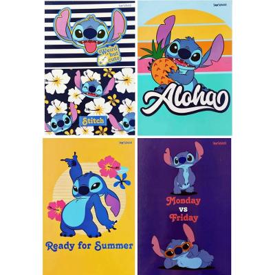 Caderno Brochura Capa Dura Star School Stitch 80 Folhas Papel 56G-M2 Formato 200MM X 275MM