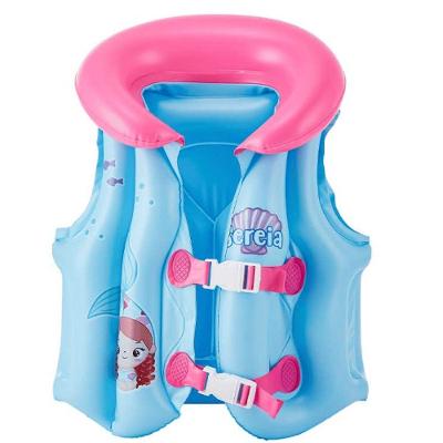 Colete Inflável Infantil Sereia para Piscina com Ajuste Confortável em PVC Colorido DM Toys
