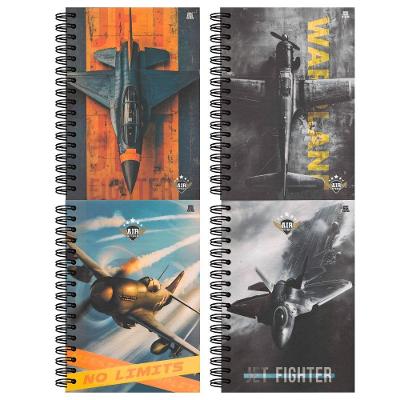 Caderno Espiral Capa Dura São Domingos Air Attack - Animativa com Folhas Pautadas 200X275MM 80