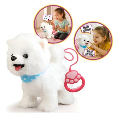Cachorro Poodle Pet Realista Interativo Som Imita Canta Late Anda