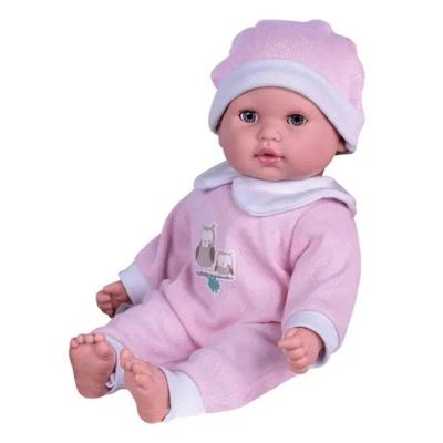 Boneca Bebê Menina Coleção Te Amo Bebê Realista com Olhos Que Abrem e Fecham Rosa Super Toys