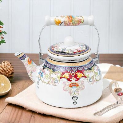 Chaleira Vintage Charm Indiana Tpc em Ferro Esmaltado com Cabo em Porcelana 2,5L Preto A5