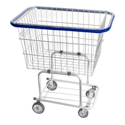Carrinho de Compras para Condomínio 140 Litros Capacidade 140L em Aço Carbono Prata Higipack