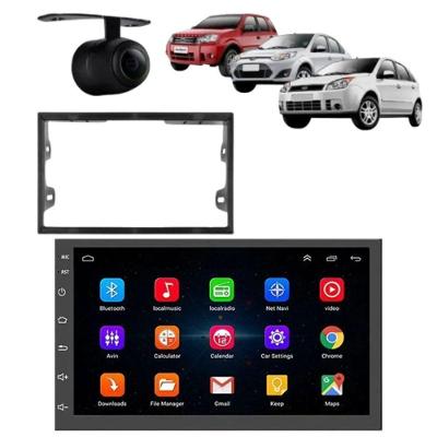 Central Multimídia Automotiva Android Auto Polo Hatch Moldura + Câm 7 Touch Screen