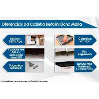 Cozinha Modulada Completa Dona Maria 3 Peças (1 Armário + 1 Paneleiro + 1 Complemento) CPT100 Branco - Bertolini - 7
