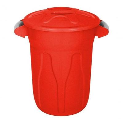 Cesto Plástico para Lixo 40L em Polipropileno com Tampa Vermelho
