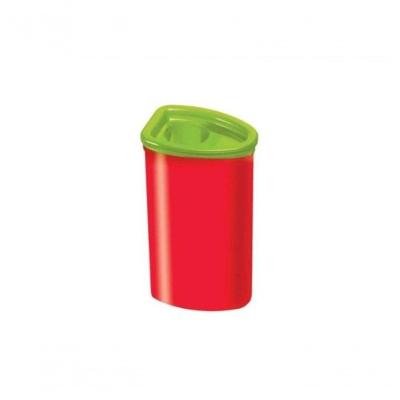 Apontador com Depósito Jumbo Faber-Castell com Lâmina de Alta Qualidade e Design Jovem Vermelho