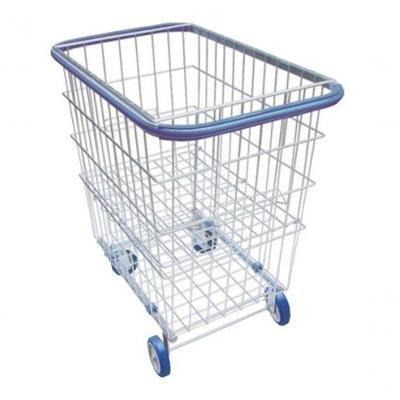Carrinho para Condomínio G2 215L com Repartição Lateral em Aço Carbono Galvanizado Prata Higipack