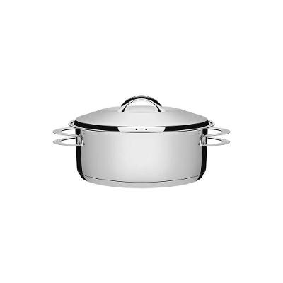Caçarola Solar Rasa em Aço Inox Inox 20CM 2,9L para Uso Doméstico