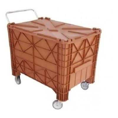 Carrinho para Coleta de Lixo Carrinho Caixa Completa Lixo Carga 370 l Branco Higipack