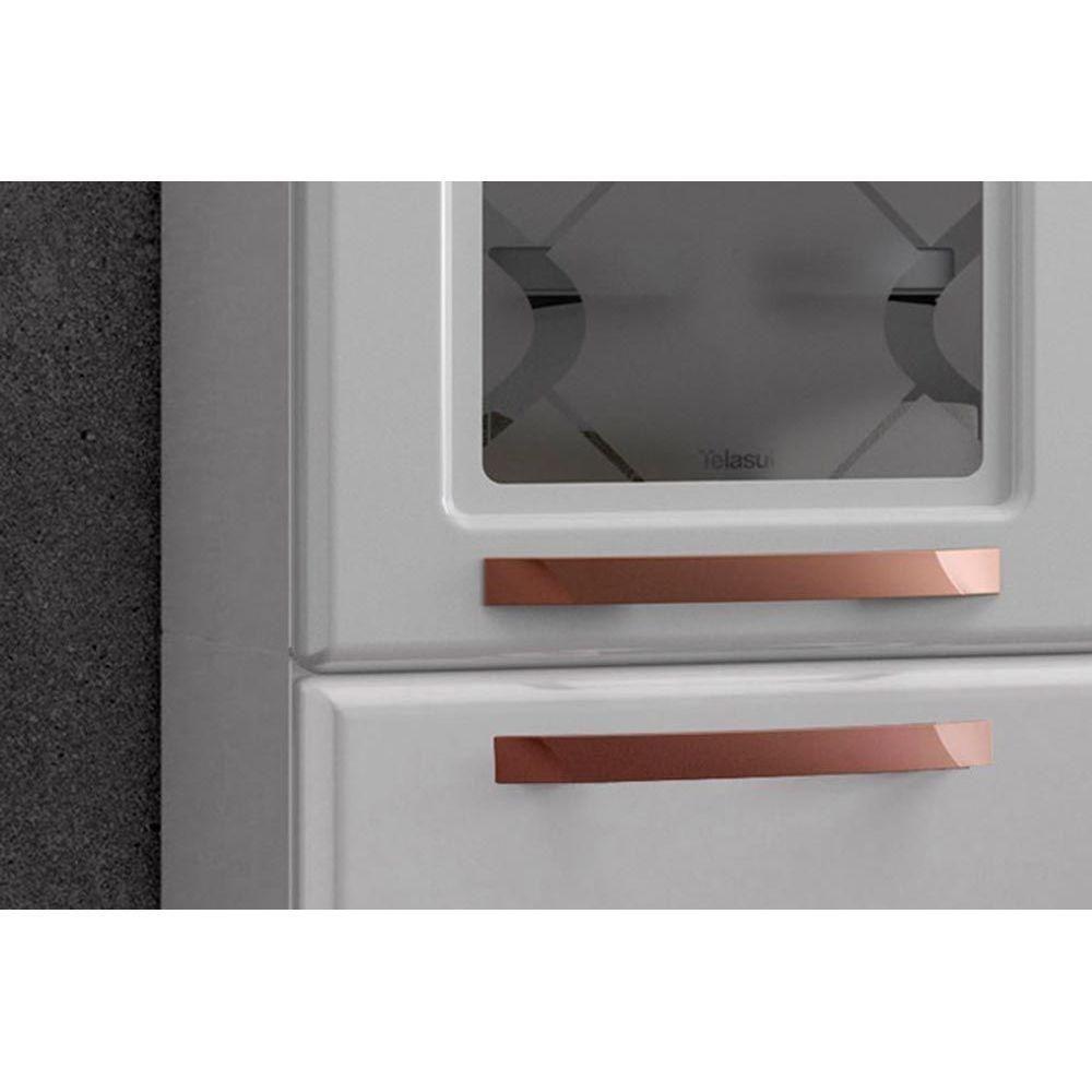 Cozinha Modulada Completa Mirage New 3 Peças (2 Armários + 1 Paneleiro) CPT113 Branco - Telasul - 4