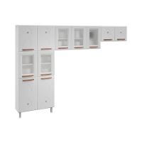Cozinha Modulada Completa Mirage New 3 Peças (2 Armários + 1 Paneleiro) CPT113 Branco - Telasul - 8