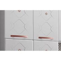 Cozinha Modulada Completa Mirage New 3 Peças (2 Armários + 1 Paneleiro) CPT114 Branco/Preto - Telasul - 11