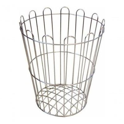 Cesto Aramado 20 Litros Redondo para Organização em Aço Carbono Galvanizado Uso Geral Prata Higipack