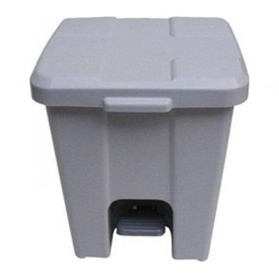 Cesto Quadrado com Pedal P15 15L Polipropileno com Ganchos para Saco de Lixo Branco