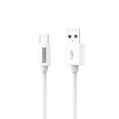 Cabo USB-A para USB-C 1M 2A para Carregamento Rápido Branco Taschibra