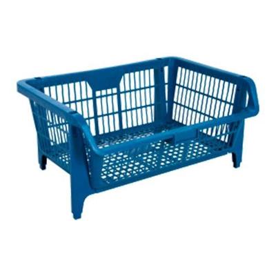 Cesto Plástico Empilhável Encaixável 57 X 42cm para Organização de Estoque Azul Presto