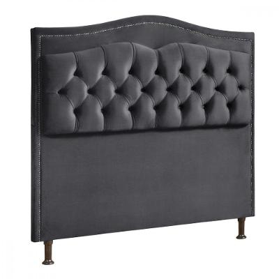 Cabeceira Holanda Plus Solteiro 90 cm Madeira Metal Veludo Caramelo