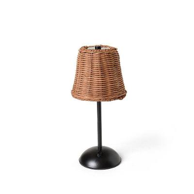 Luminária De Mesa Copa E Cia Tátil Regulável ártico Rattan Trance Preto