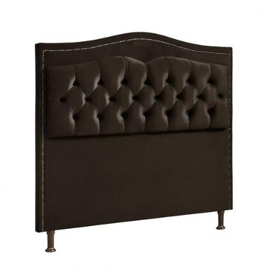 Cabeceira Casal Holanda Plus Veludo Café 140 cm Shop das Cabeceiras