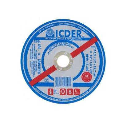 Disco para Corte Graniteiro CRS14 7" 2 Telas 4 1-2 X 7-8 X 1-8 para Mármore e Granito Icder
