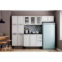 Cozinha Modulada Completa Múltipla 4 Peças (2 Armários + 1 Balcão + 1 Paneleiro) C4P77 Branco - Bertolini - 1