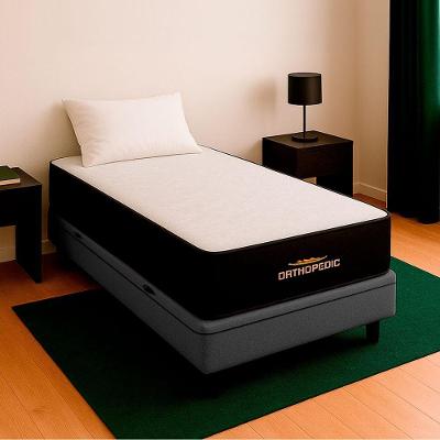 Cama Box Baú Solteiro Orthopedic D33 Espuma Cinza V-Store