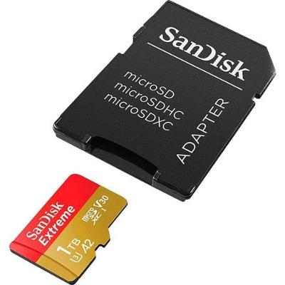Cartão de Memória Microsd com Adaptador Extreme SDSQXAV-1T00-GN6MA 1TB 190MB-S A2 Sandisk