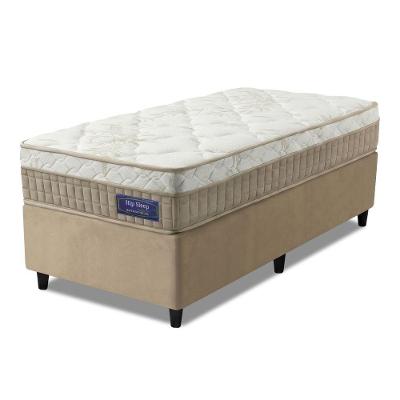 Cama Box Colchão Solteiro Molas Ensacadas Euro In Natural Confort 88x188x63cm Apolo Bege