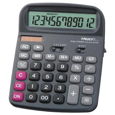 Calculadora Truly 836A-12 com 12 Dígitos, Teclas Grandes, Visor Amplo e Funções de Porcentagem