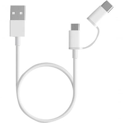 Cabo 2 em 1 Micro USB-Type C SJX01ZM para Carregamento e Dados 30CM Resistente Xiaomi
