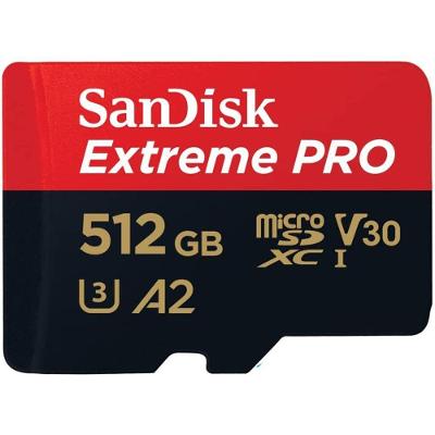 Cartão de Memória Microsd Extreme Pro 512 GB SDSQXCD-512G-GN6MA 200-140 MB-S Classe U3 com Adaptador
