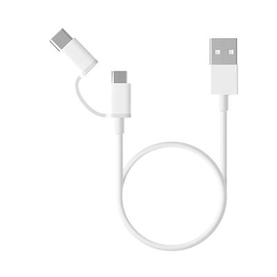 Cabo USB Mi 1.0M 2-IN-1 USB Micro USB-USB-C para Carregamento e Sincronização Xiaomi