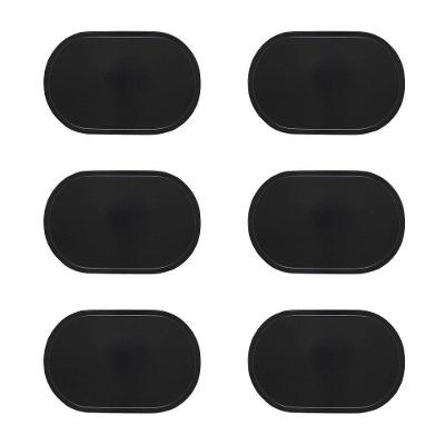 Jogo Americano Copa E Cia 6 Peças Pvc Color Oval Preto