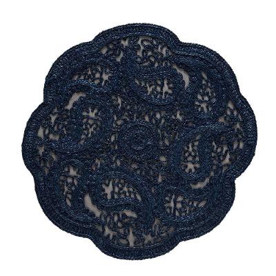 Jogo Americano Copa E Cia Avulso Brazil Nature Circular Paisley Marinho