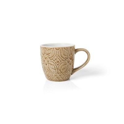 Caneca Copa E Cia Rilievo Em Cerâmica 200ml Mocca