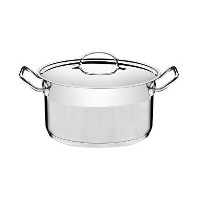Caçarola Professional Funda em Aço Inox Inox 24CM 6,1L Fundo Triplo