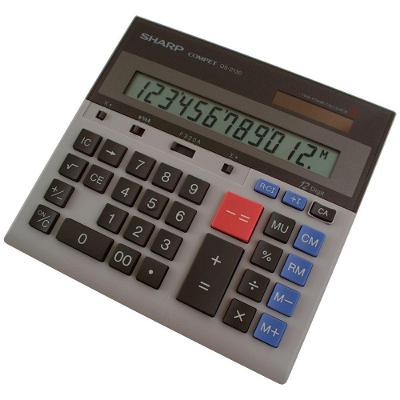 Calculadora de Mesa Sharp Qs-2130 com Visor LCD Amplo e Teclado Largo Cinza