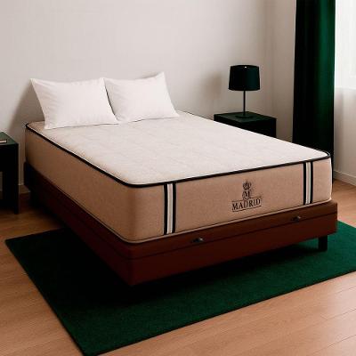 Cama Box Baú Viúvo Com Colchão Madrid Molas Ensacadas Marrom V-Store